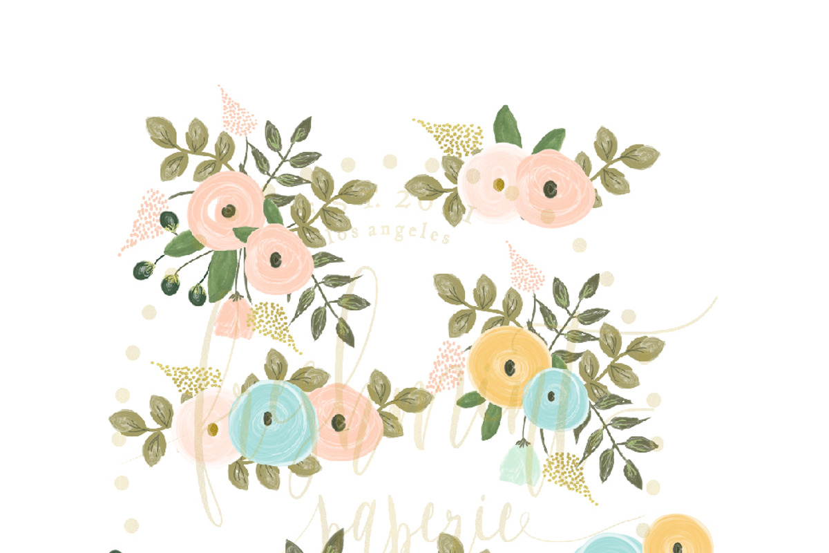 watercolor floral clipart set, a Graphic by Freshmint Paperie (Photo 2 of 3)