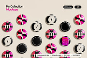 Enamel Pin Button Mockup Set, a Merchandise Mockup by Mego-studio (Thumbnail 1 of 7)