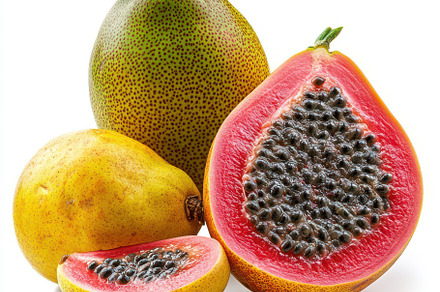 Assortment of exotic fruits isolated, a Food & Drink Photo by Pixeness