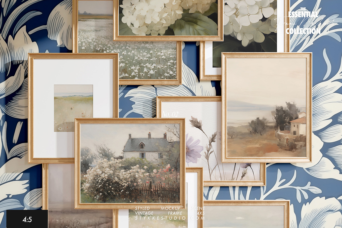 VINTAGE FRAME MOCKUP | 4:5, a Household Mockup by Stykke Studio (Photo 3 of 23)