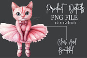 Pink Cat Ballerina Clipart, an Illustration by Rose Art (Thumbnail 5 of 8)