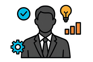 Business professional standing, a Person Illustration by ZinetroN