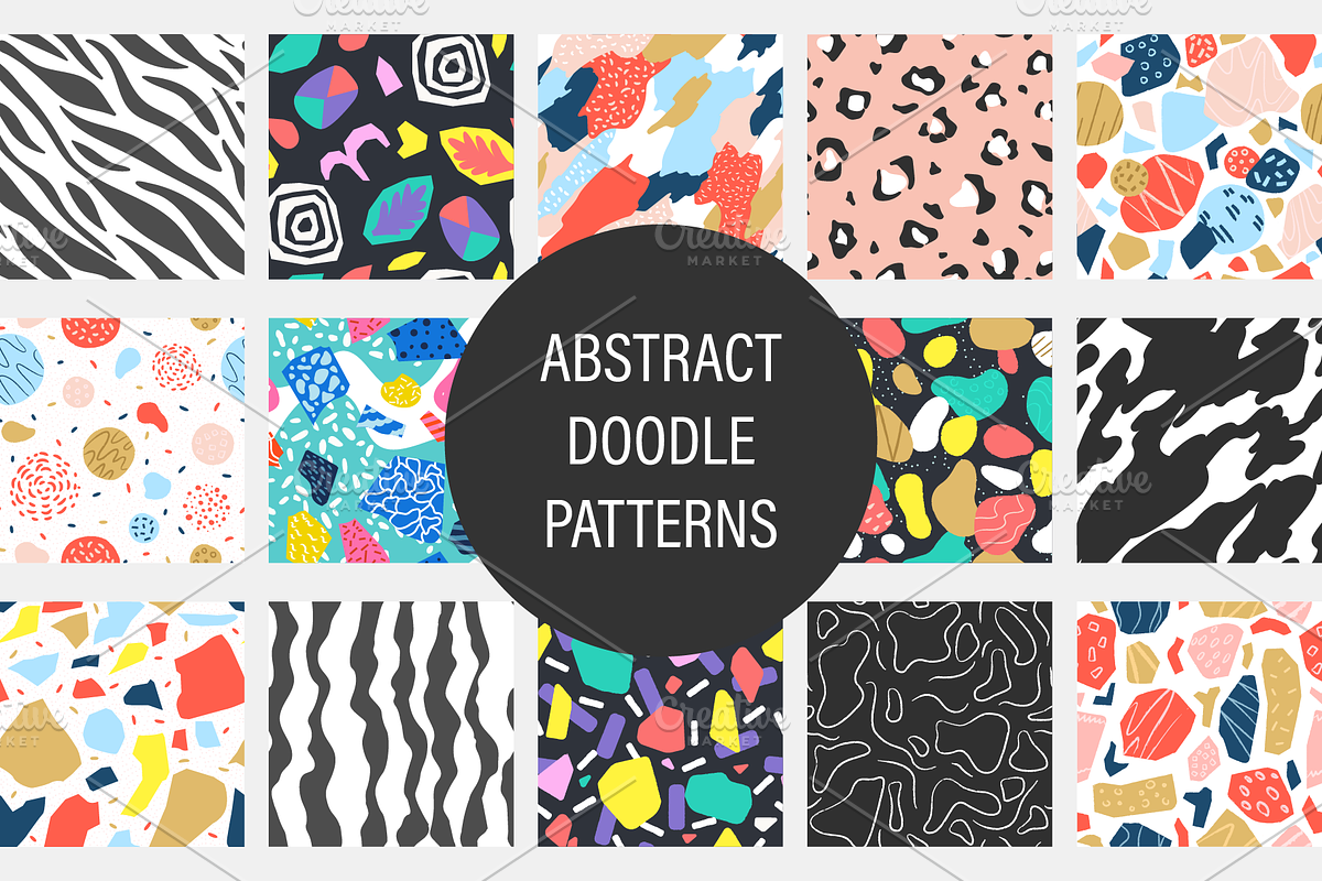 Abstract Doodle Patterns, a Pattern Graphic by GlebTagirov (Photo 1 of 5)