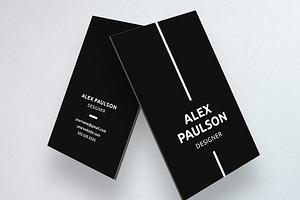 Black Simple Business Card 021