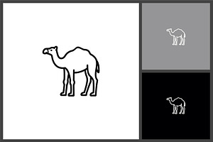 Camel Outline Icon for Desert, a Branding & Logo Template by quadrazo