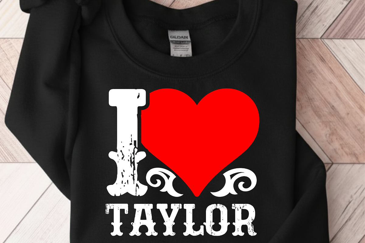 I Love Taylor T shirt Design Tshirt, a Graphic by Vector Portal (Photo 1 of 4)