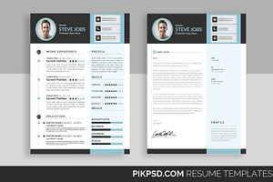 Clean & Bright CV  Resume Template, a Resume Template by graphicforest