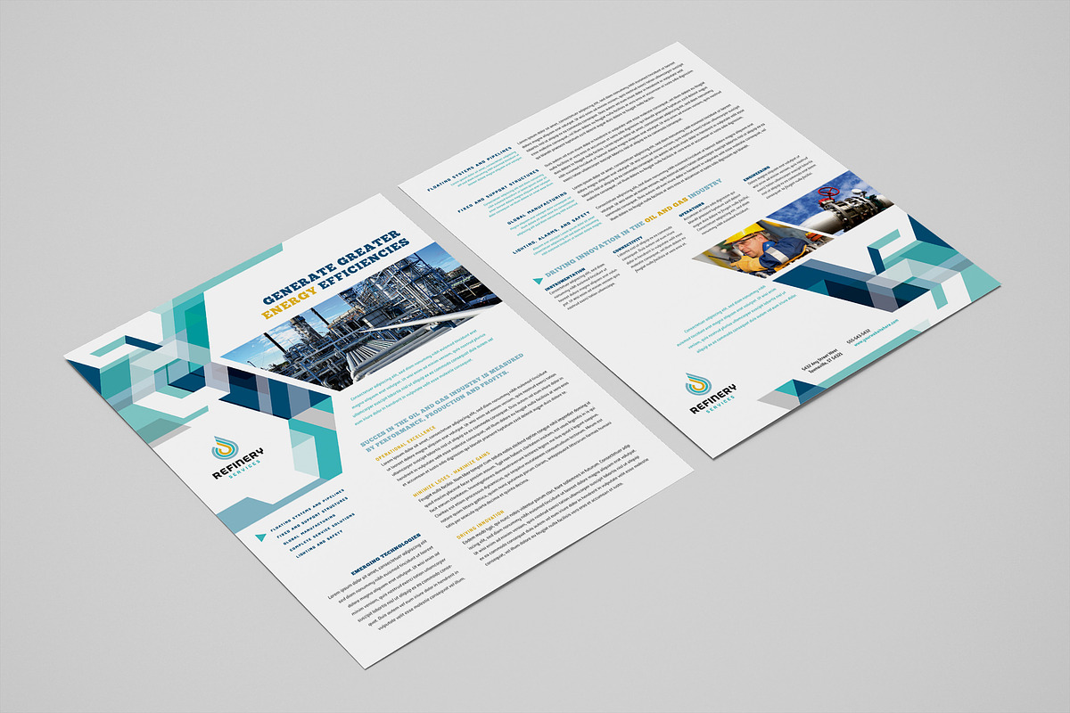 Oil & Gas Company Datasheet, a Flyer Template by StockLayouts (Photo 5 of 5)