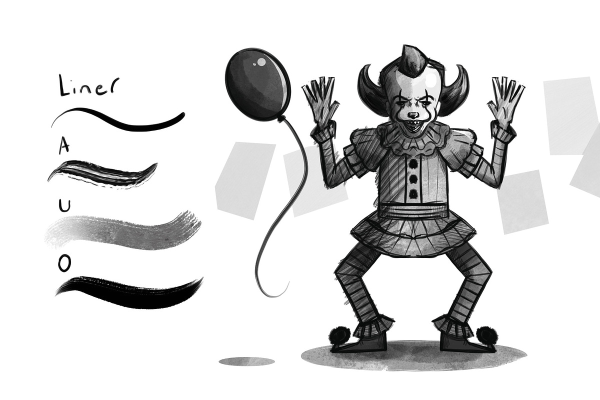 Zombie Chickn (ink brushes), a Brush Add-On by Kassandra Escoe (Photo 4 of 18)