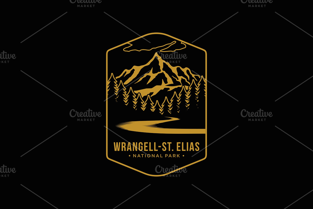 Wrangell–St.Elias National park logo, a Branding & Logo Template by swarnstudio