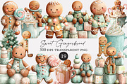Sweet Watercolor Gingerbread Clipart, an Illustration by Designworld (Thumbnail 1 of 5)