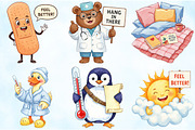 Get Well Soon Clipart, an Illustration by Craft Nest (Thumbnail 4 of 5)
