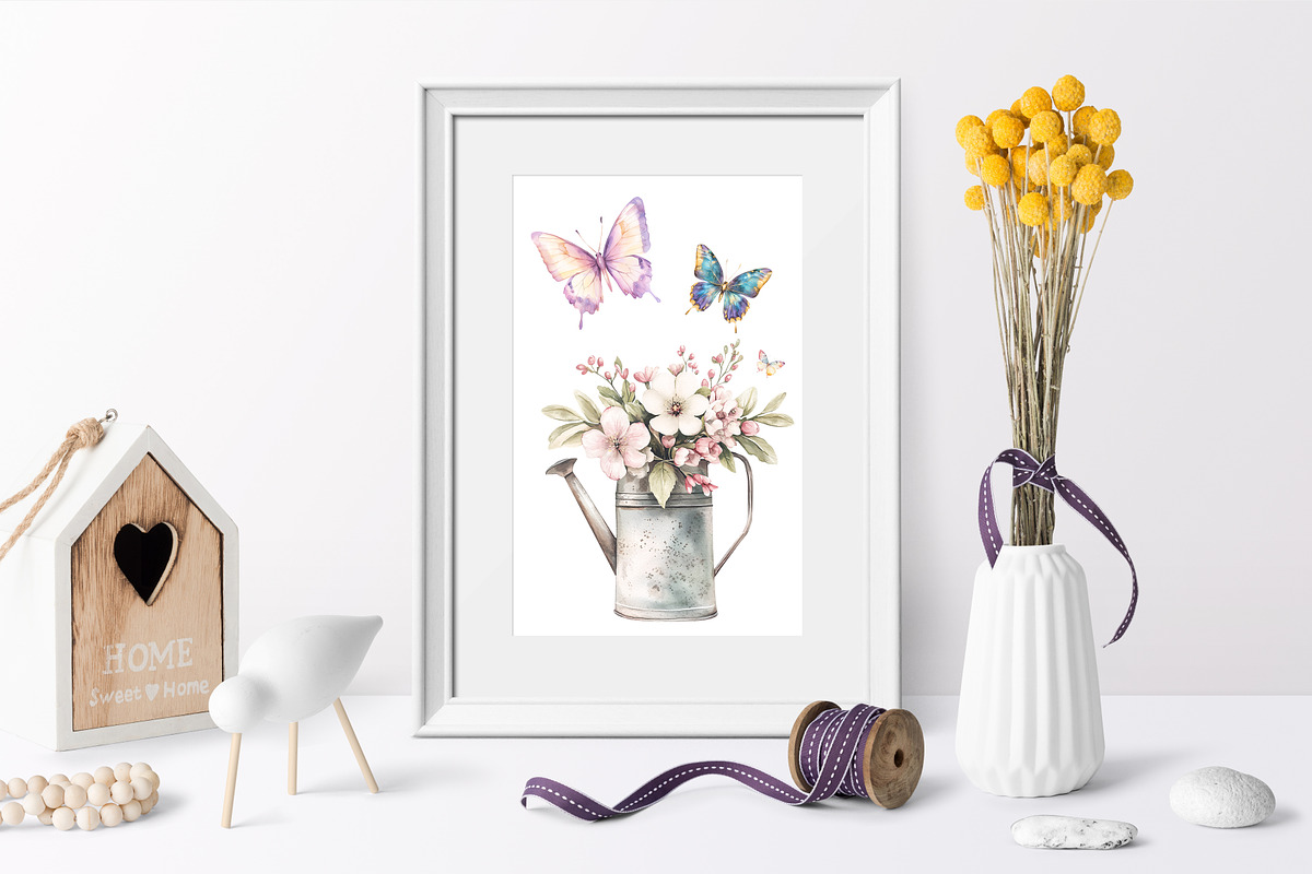 Boho Spring Easter Clipart Set, a Seasonal Illustration by IrenKlm (Photo 2 of 6)