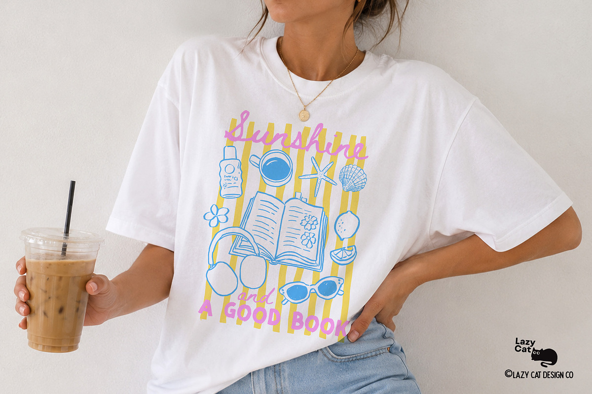 Bookish Summer Vibes, an Object Graphic by Lazy Cat (Photo 2 of 7)