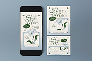 Blue Vintage Aesthetic Mother's Day, a Flyer Template by graphicook (Thumbnail 3 of 3)