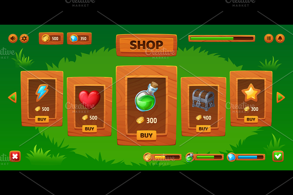 Game shop interface windows, a Decorative Illustration by Buch&Bee (Photo 1 of 3)
