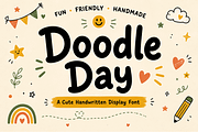 Doodle Day - Cute Handwritten Font, a Handwritten Font by overlaytemplates (Thumbnail 1 of 5)