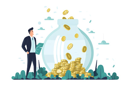 Profit the amount of money cartoon, a Business Photo by Aimagenarium@gmail.com