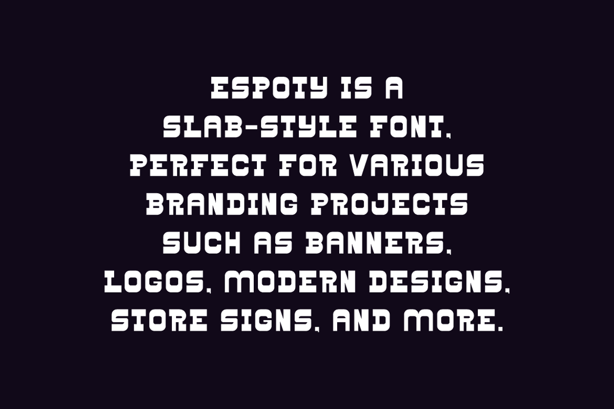 Espoty - Sports Slab Serif Font, a Slab Serif Font by Iqsiart Studio (Photo 6 of 8)