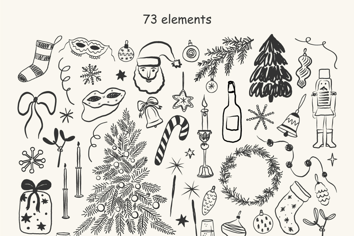 Hand Drawn Christmas Collection, an Object Graphic by Oxi An illustrator (Photo 2 of 9)