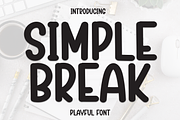 Simple Break | Script Font, a Script Font by Scratchones (Thumbnail 1 of 8)