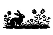 Garden Bunny Silhouette Bundle, an Illustration by jahid234 (Thumbnail 24 of 48)