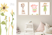 FARM ANIMALS. Watercolor, an Animal Illustration by OlliArtDesign (Thumbnail 6 of 11)