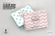 Clear Box with Stationery Set Mockup, a Packaging Mockup by INCDesign (Thumbnail 15 of 19)