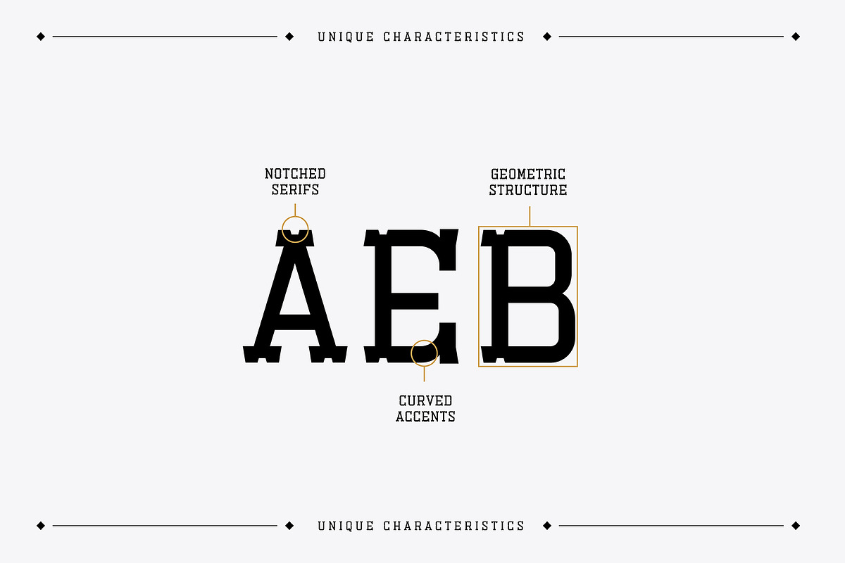 Esbury - A Notched Display Font, a Font by JK Design Co. (Photo 11 of 11)