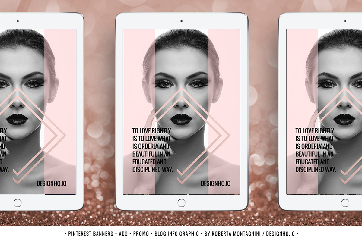 ROSE GOLD | Social Media Pack, a Social Media Template by DESIGN HQ (Photo 3 of 5)