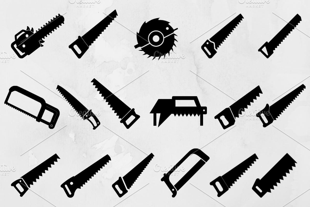 Saw Silhouette SVG, a Work Illustration by newminddesign (Photo 1 of 5)