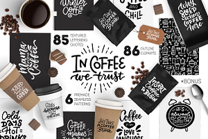 Coffee lettering &clipart collection