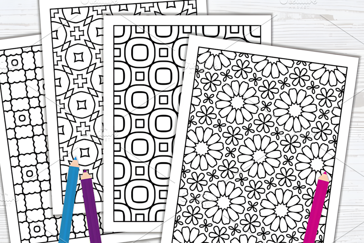 40 Peaceful Pattern Coloring Pages, a Pattern Graphic by Design Station (Photo 6 of 6)