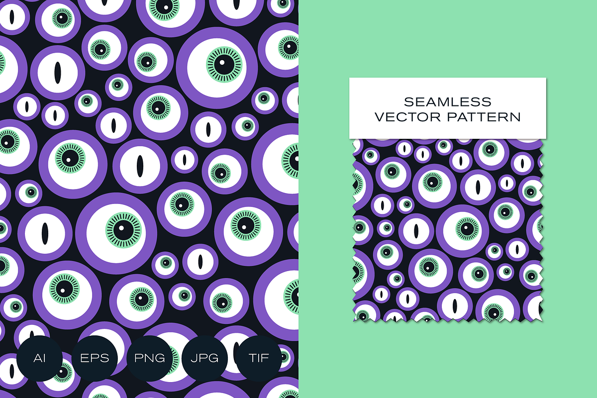 Halloween Creepy Eyes Pattern, a Pattern Graphic by Rxmi Studio (Photo 1 of 3)