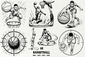 Basketball SVG Graphics, a Sport Illustration by DENIDigitalArtSudio