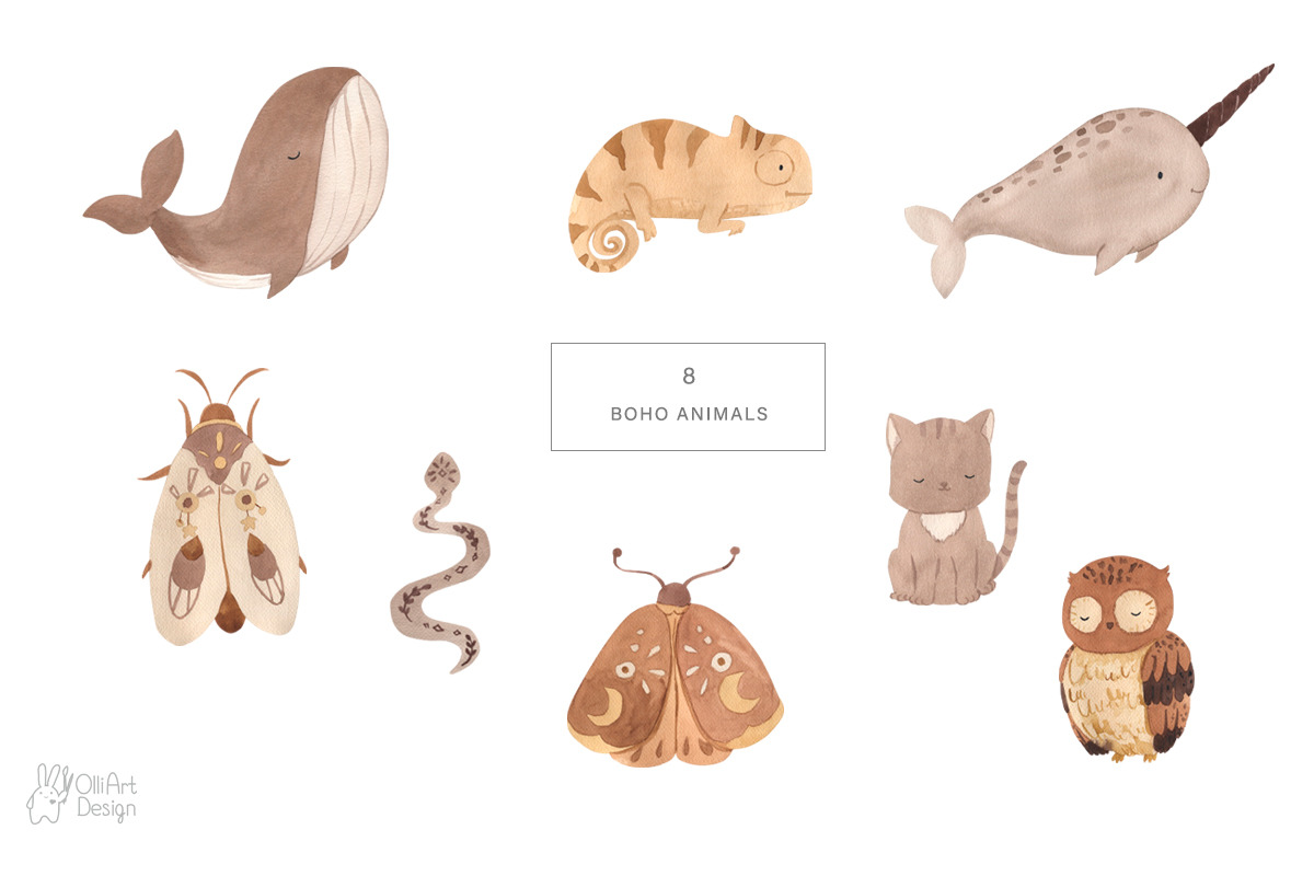 CELESTIAL nursery. Boho collection, an Animal Illustration by OlliArtDesign (Photo 2 of 6)