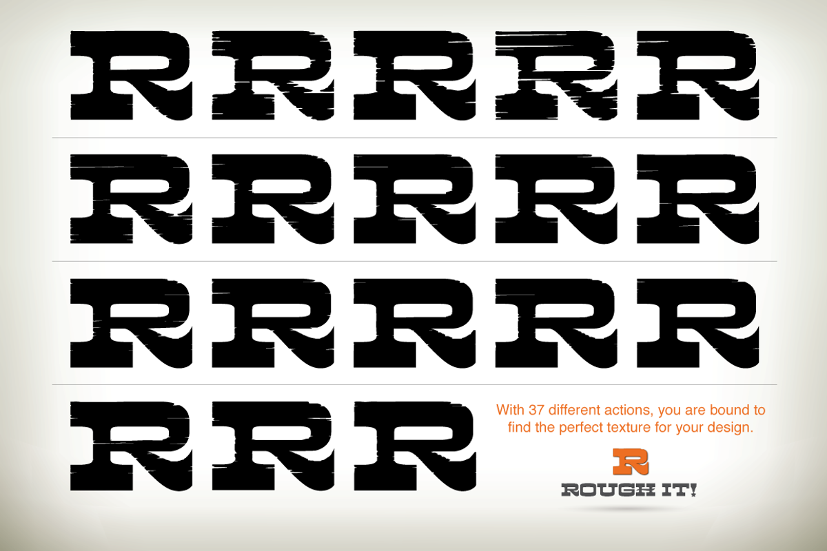 Rough It! for Illustrator CS6 & CC, an Action Add-On by Borges Lettering (Photo 5 of 8)