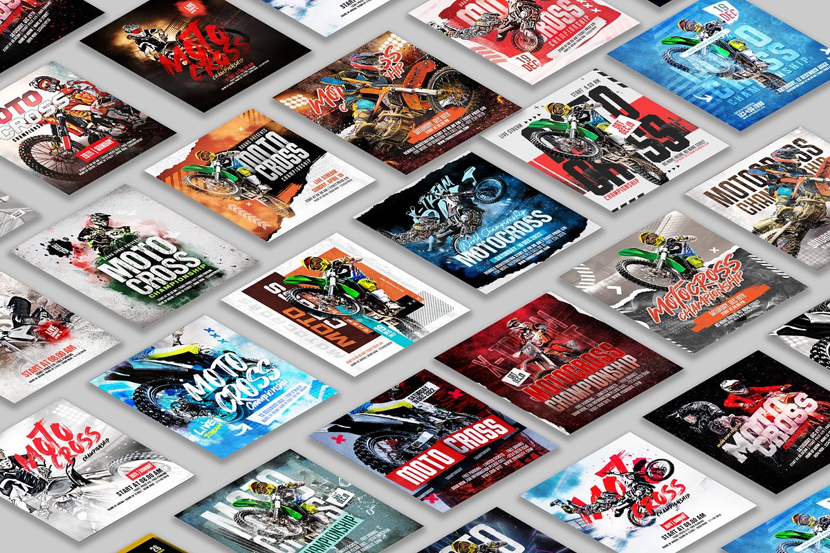 35 Motocross Flyer Template Bundle, a Flyer Template by NanoAgency (Photo 2 of 2)