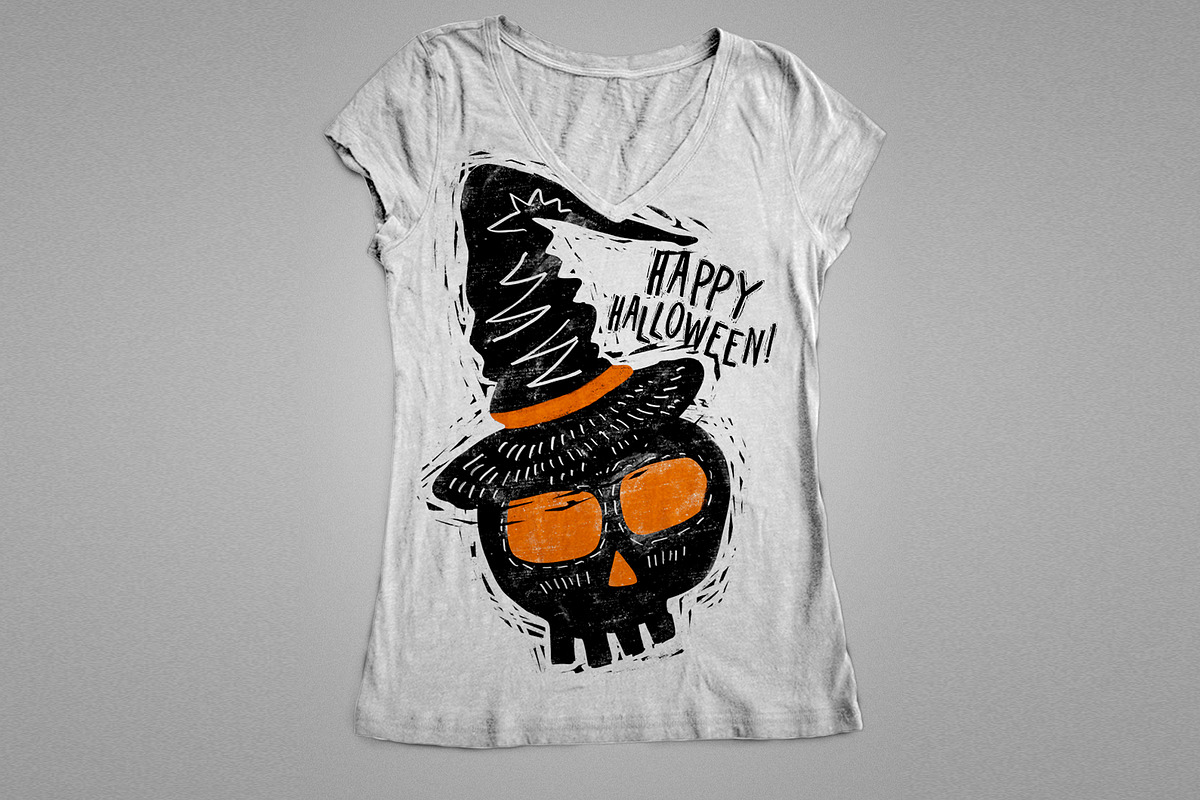 Halloween Linocut Clipart, an Illustration by Malena (Photo 5 of 6)