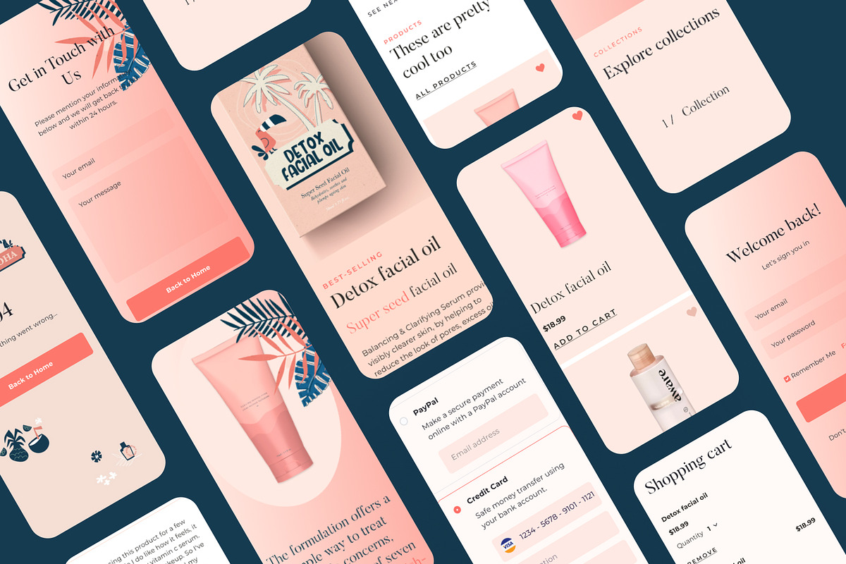 Aloha - E-commerce Beauty Website, an UI Kit Template by AE.design (Photo 5 of 8)