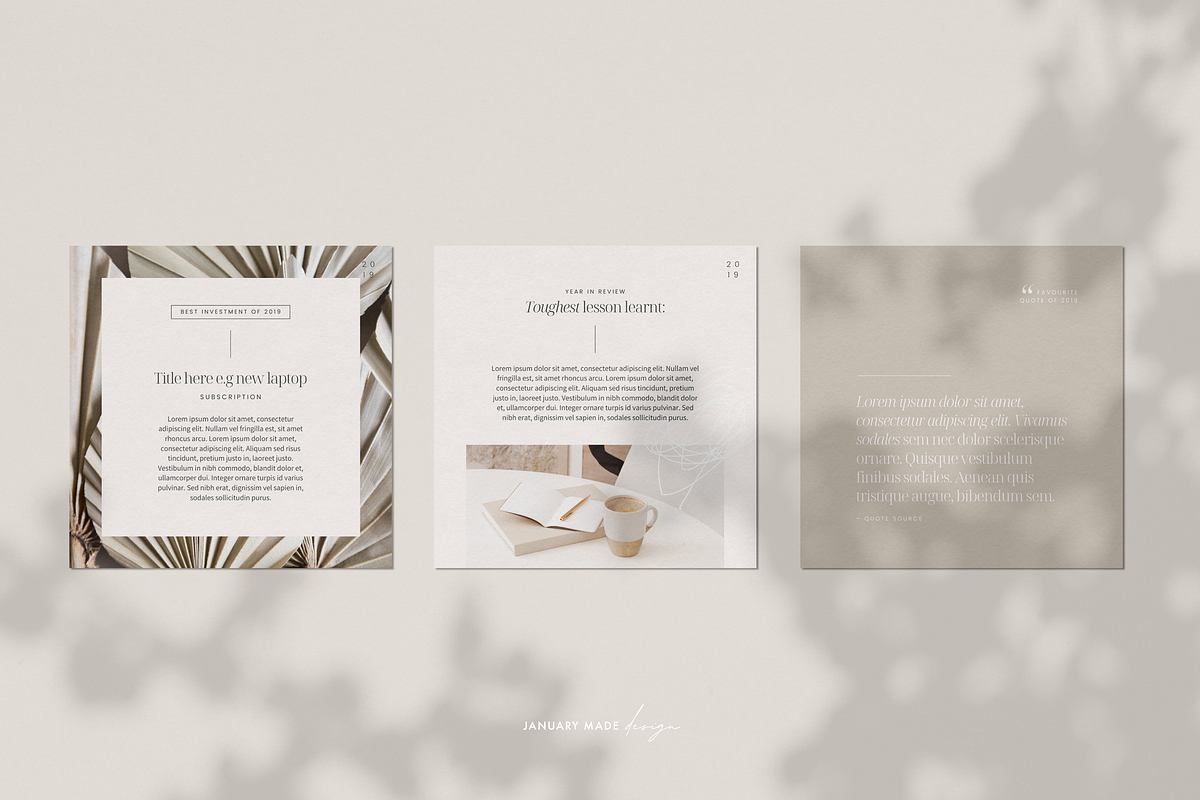 Yearly/Quarterly Review Social Pack, a Social Media Template by January Made Design (Photo 10 of 13)