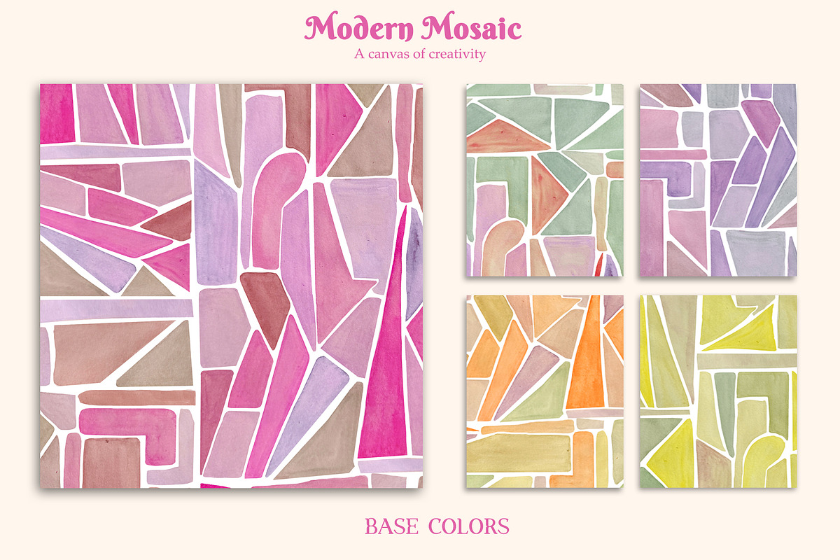 Modern Mosaic Prints & Patterns, a Pattern Graphic by GND ART STUDIO (Photo 2 of 8)