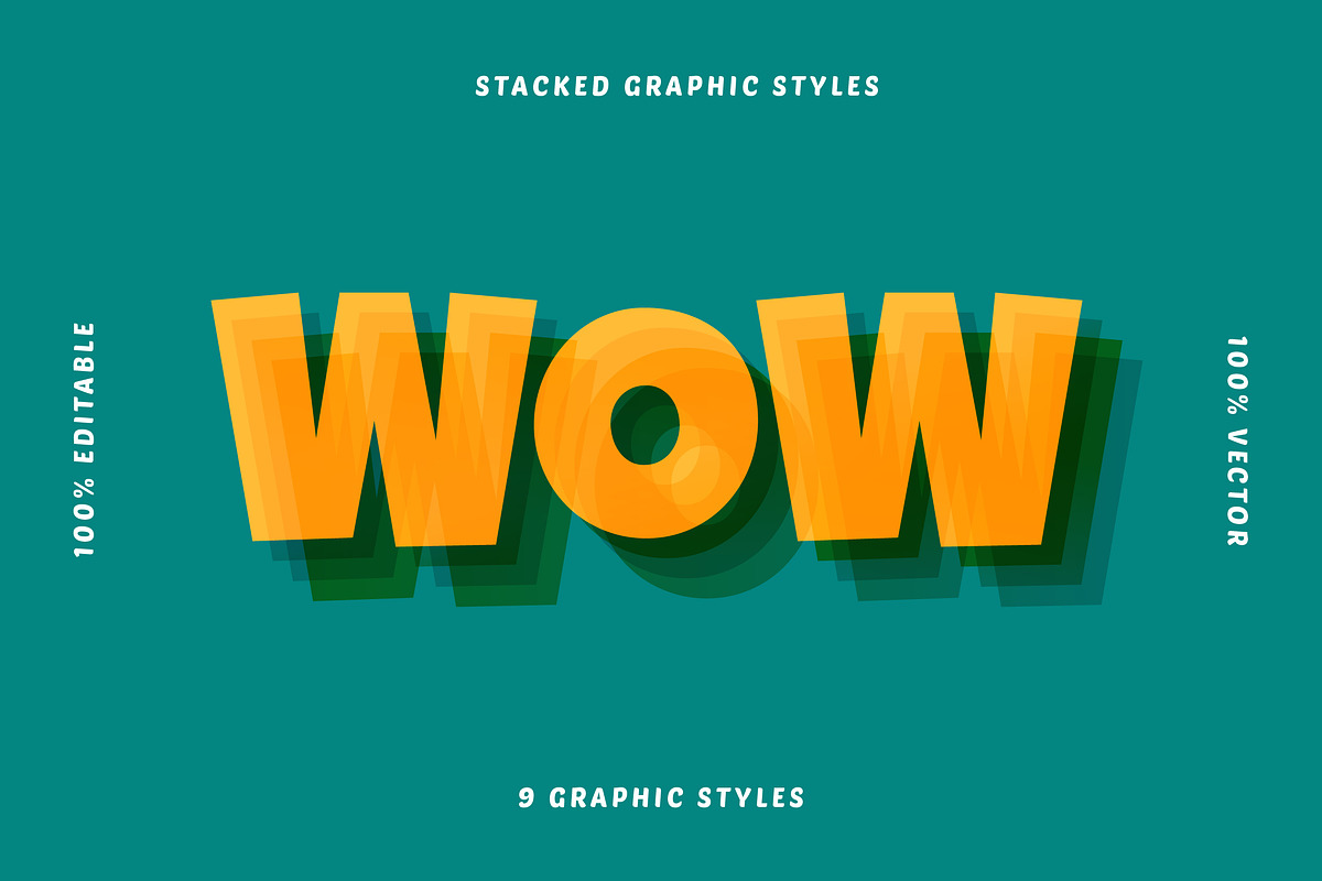 Multicolor Layered Text Effects Set, a Layer Style Add-On by wavebreak