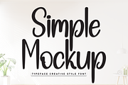 Simple Mockup | Script Font, a Script Font by Scratchones (Thumbnail 1 of 8)