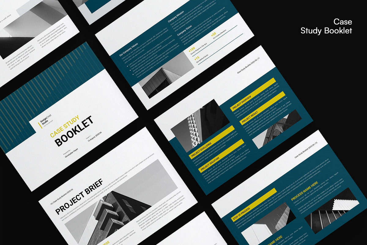 Case Study Booklet Template Landscap, a Brochure Template by DesignCrest (Photo 13 of 13)