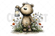 Whimsical Spring Teddy Bear Clipart, an Illustration by Craft Nest (Thumbnail 12 of 12)