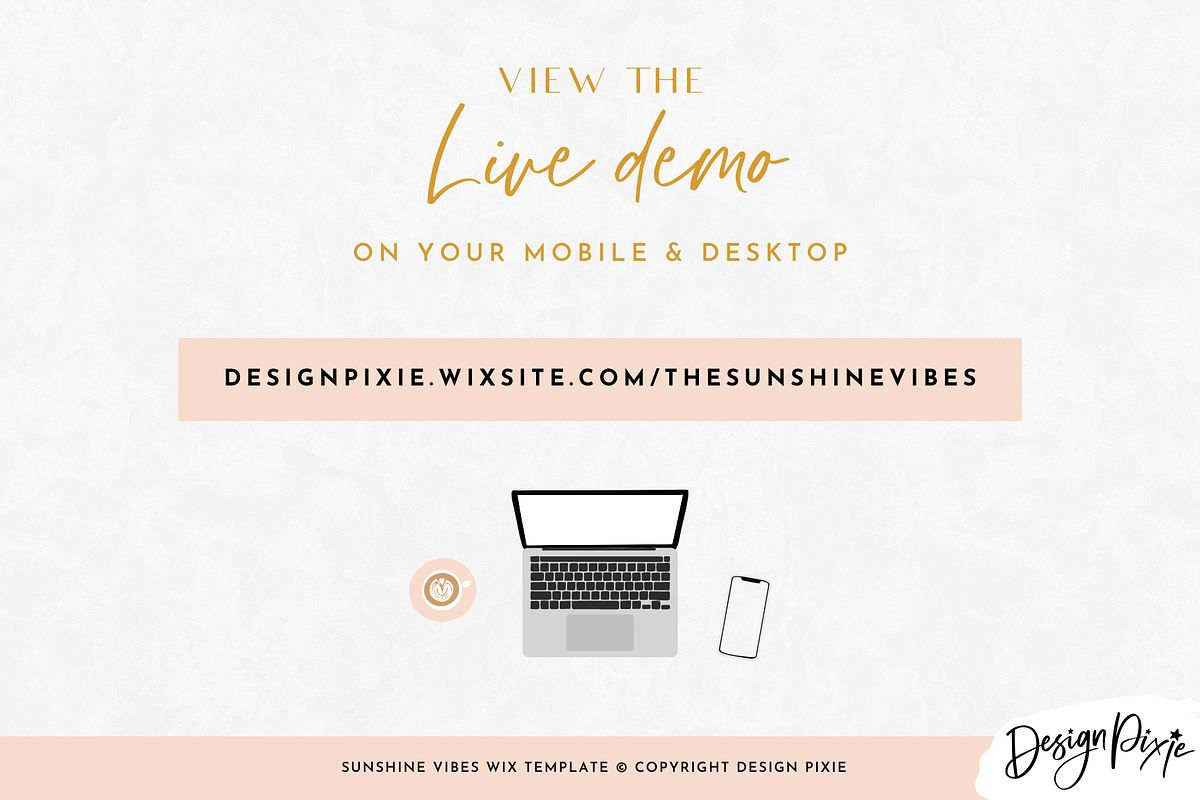 Wix Website Template Sunshine Vibes, a Wix Template by Design Pixie (Photo 3 of 7)