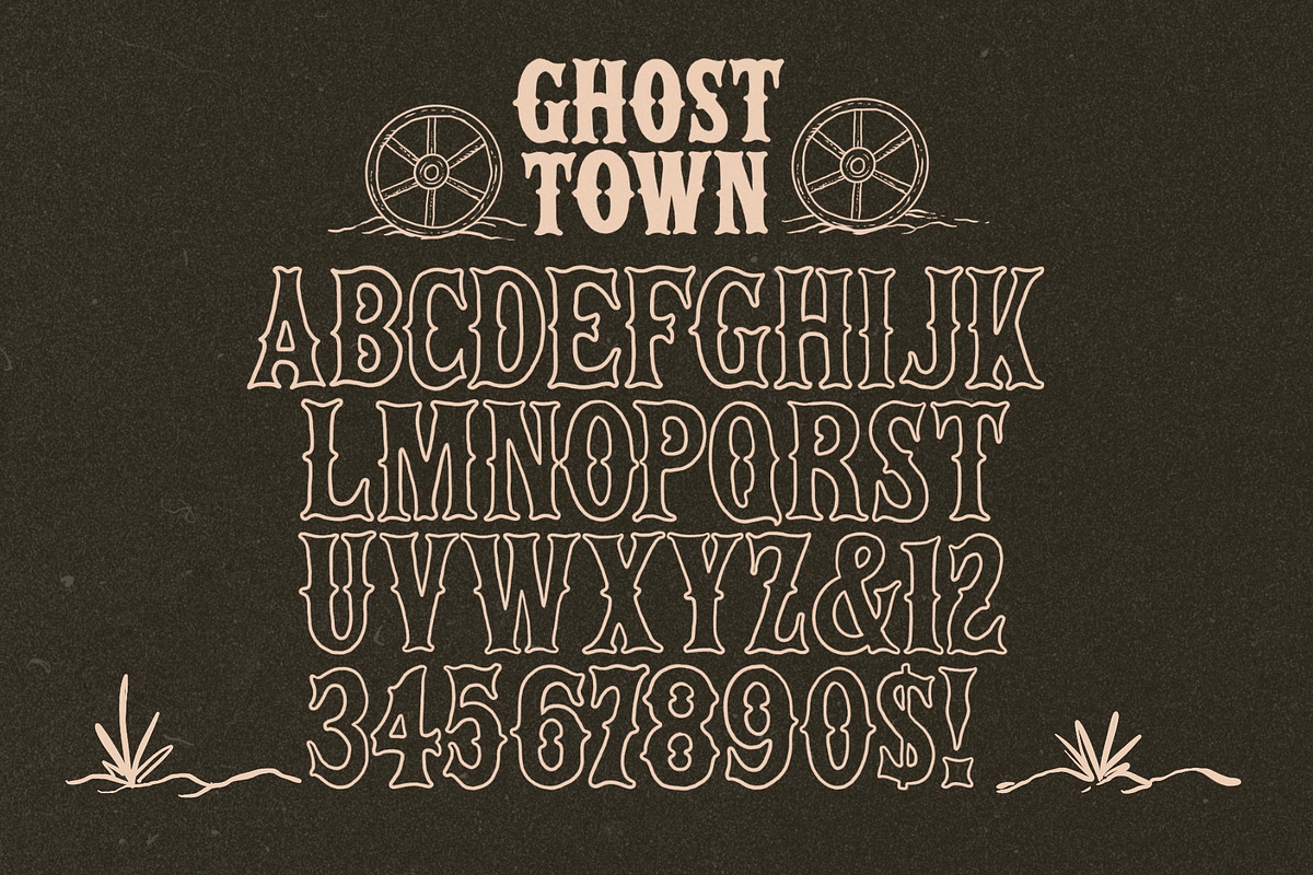 Ghost Town Western Typeface, a Serif Font by TWRUSHING (Photo 2 of 3)