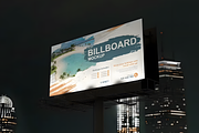 Billboard Mockup At Night Template, an Advertising Mockup by PaperMoon (Thumbnail 2 of 2)