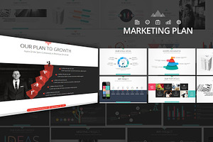 Marketing Plan Keynote Presentation, a Presentation Template by Stock Shape